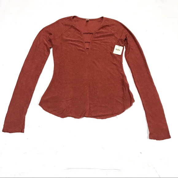 NWT Free People Bae Bae Layering Top Terra Cotta - Picture 5 of 9